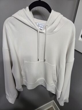 Athleta Cream Cropped Hoodie
